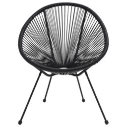 Berkfield 5 Piece Outdoor Dining Set Pvc Rattan Black - thumbnail 7