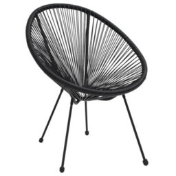 Berkfield 5 Piece Outdoor Dining Set Pvc Rattan Black - thumbnail 6