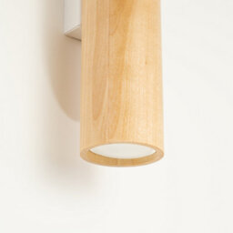 Luminosa Lighting Luminosa Lino Up & Down Wall Lamp Natural Wood, White 2X Gu10 - thumbnail 5