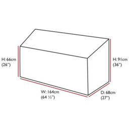 Oxbridge Green 3 Seater 1.5M 5Ft Waterproof Outdoor Garden Bench Furniture Cover - thumbnail 3