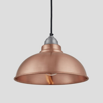 Industville Old Factory Pendant, 12 Inch, Copper, Light Pewter Holder - image 1
