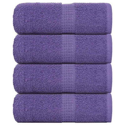 Berkfield Wash Towels 4 Pcs Frogn Purple 30X30 Cm 100% Cotton - image 1
