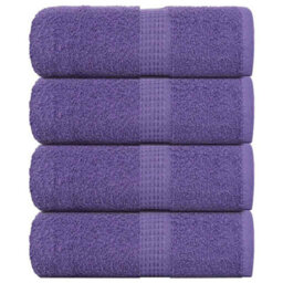 Berkfield Wash Towels 4 Pcs Frogn Purple 30X30 Cm 100% Cotton