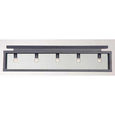 Luminosa Lighting Luminosa Zenia 5 Light Semi Flush Light Lead