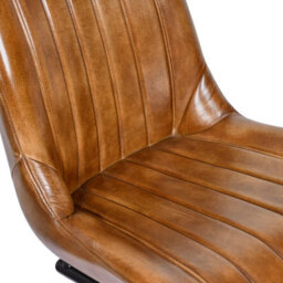 Real Genuine Leather Kitchen Dining Chair Tan Brown 91Cm High X 48Cm Wide X 61Cm Deep Only Legs To Attach - thumbnail 6