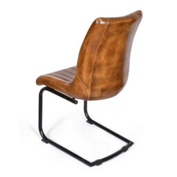 Real Genuine Leather Kitchen Dining Chair Tan Brown 91Cm High X 48Cm Wide X 61Cm Deep Only Legs To Attach - thumbnail 3
