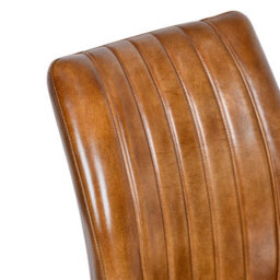Real Genuine Leather Kitchen Dining Chair Tan Brown 91Cm High X 48Cm Wide X 61Cm Deep Only Legs To Attach - thumbnail 4