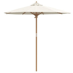 Berkfield Modern Garden Parasol Cream White 217 X 217 X 230 Cm Bamboo