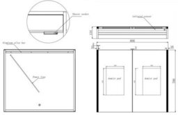 Affine Modern Bathroom Mirror Cabinet Led Illuminated Wall Mounted Ip44 800 X 700mm - thumbnail 7
