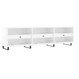 Berkfield Sturdy Tv Cabinet High Gloss White 150X30X44.5 Cm Engineered Wood - thumbnail 6