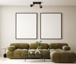Luminosa Lighting Luminosa Coletta Twin Ceiling Spotlight Black, Wood, Fabric 2Xe14 - thumbnail 3