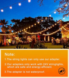 Outdoor String Lights Garden 65 Ft 20 M Led Festoon Light Mains Powered With Remote Dimmable Timer Outside Waterproof G 40 26+2 - thumbnail 8