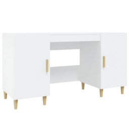 Vidaxl Desk White 140X50X75 Cm Engineered Wood - thumbnail 2