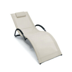 Jarder Nessa Lightweight Cream Sun Lounger - thumbnail 2