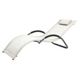 Jarder Nessa Lightweight Cream Sun Lounger - thumbnail 1