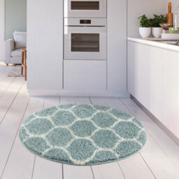The Rugs Moroccan Shaggy Rugs And Runners Soft Fluffy Trellis Design High Pile Duck Egg Blue And Ivory Living Room Kitchen Hallway 650 - thumbnail 6