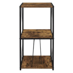 Levede Record Player Stand Side Table With Vinyl Storage 3-Tier Wood Brown - thumbnail 3