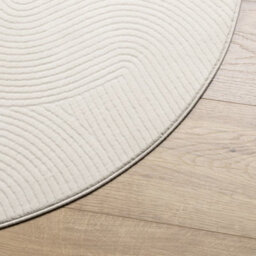 Berkfield Rug Iza Short Pile Scandinavian Look Cream Size  100 Cm - thumbnail 4