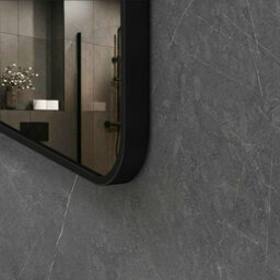 Royal Bathrooms Elmore 500 X 700mm Matt Black Framed Bathroom Mirror Rectangular Non-Led Minimalist Design - thumbnail 7