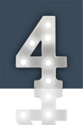 St Helens Home And Garden Battery Operated 3D Led Number 4 Light - thumbnail 1