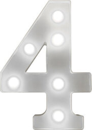 St Helens Home And Garden Battery Operated 3D Led Number 4 Light - thumbnail 4