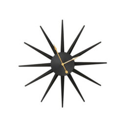 Melody Maison Black Metal Starburst Detail Wall Clock - 60Cm X 60Cm - thumbnail 7