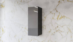Arte Elegant Grey Helio 08 Wall Cabinet, Versatile Storage Solution With Adjustable Shelves H910mm W350mm D350mm - thumbnail 2