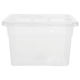 HEATON WHOLESALE 3 X 22L Clear Plastic Home Office Storage Containers Complete With Lids Ideal For Storing Clothes & Paper Work - thumbnail 1
