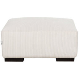 Beliani Off White Jumbo Corduroy Ottoman 80 X 80 X 35 Cm Square For Modern Living Room - thumbnail 1