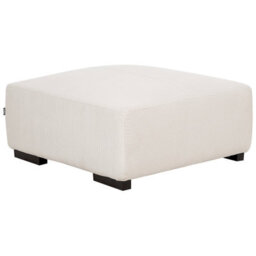 Beliani Off White Jumbo Corduroy Ottoman 80 X 80 X 35 Cm Square For Modern Living Room - thumbnail 4