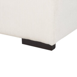 Beliani Off White Jumbo Corduroy Ottoman 80 X 80 X 35 Cm Square For Modern Living Room - thumbnail 5