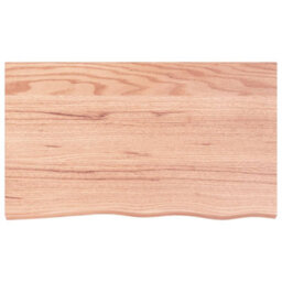 Berkfield Wall Shelf Light Brown 100X60X2 Cm Treated Solid Wood Oak - thumbnail 2