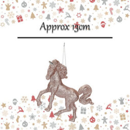 Christmas Tree Decoration Hanging Unicorn Ornament X 1 13Cm Rose Gold - thumbnail 2