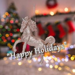 Christmas Tree Decoration Hanging Unicorn Ornament X 1 13Cm Rose Gold - thumbnail 4