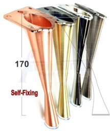 L&F 4 X Furniture Feet Metal Antique Brushed Brass Furniture Legs 170mm High  Sofas Chairs Stools Predrilled Cwc971 - thumbnail 8