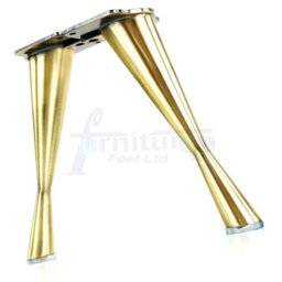 L&F 4 X Furniture Feet Metal Antique Brushed Brass Furniture Legs 170mm High  Sofas Chairs Stools Predrilled Cwc971 - thumbnail 5
