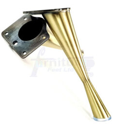 L&F 4 X Furniture Feet Metal Antique Brushed Brass Furniture Legs 170mm High  Sofas Chairs Stools Predrilled Cwc971 - thumbnail 2