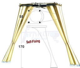 L&F 4 X Furniture Feet Metal Antique Brushed Brass Furniture Legs 170mm High  Sofas Chairs Stools Predrilled Cwc971