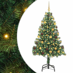 Vidaxl Christmas Tree With 300 Leds With Stand Green 180 Cm Pvc - thumbnail 2