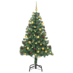 Vidaxl Christmas Tree With 300 Leds With Stand Green 180 Cm Pvc - thumbnail 4