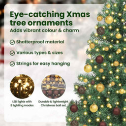 Vidaxl Christmas Tree With 300 Leds With Stand Green 180 Cm Pvc - thumbnail 9
