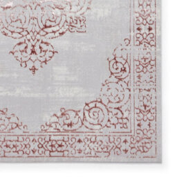Rose Silver Traditional Bordered Abstract Easy To Clean Dining Room Bedroom & Living Room Rug-120Cm X 170Cm - thumbnail 4