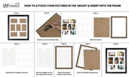 AK Frames 50X20Cm Country Pine Classic Multi Photo Frame With White Mount - Holds 4 Apertures (4X) 6X4 Photos - thumbnail 6