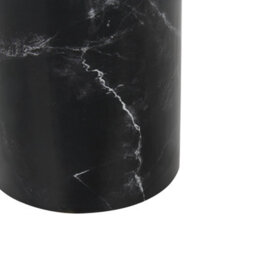 Wyld and Coco Conte Living Round Side Table, Acacia Wood Top, Black Metal Base, 30 Cm. - thumbnail 5