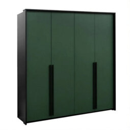 Arte Genua 4-Door Wardrobe - Bottle Green With Handles, Modern Storage 210Cm - thumbnail 2