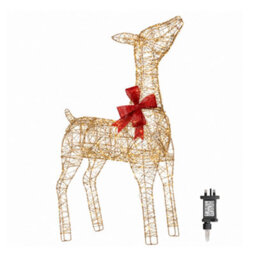 Samuel Alexander 90Cm Light Up Gold Twist Christmas Standing Reindeer With 300 Warm White Leds - thumbnail 8