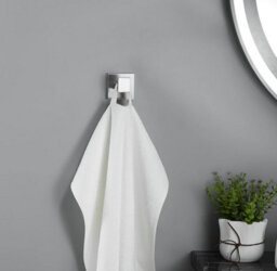 4 Pack Bathroom Set, Brushed Silver, Towel Hook, Wall Hook, Home Hook, Stainless Steel - thumbnail 2