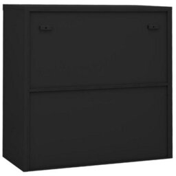 Berkfield Office Cabinet With Sliding Door Anthracite 90X40X90 Cm Steel - thumbnail 5