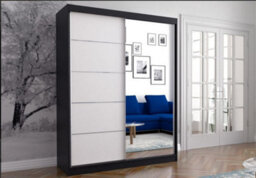 Vista 05 150X200X61Cm Sliding Door Wardrobe With Mirror Sonoma  Front + White Matt Body - thumbnail 5