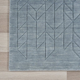 Blue Geometric Modern Wool Rug For Living Room Bedroom & Dining Room-236Cm X 297Cm - thumbnail 6